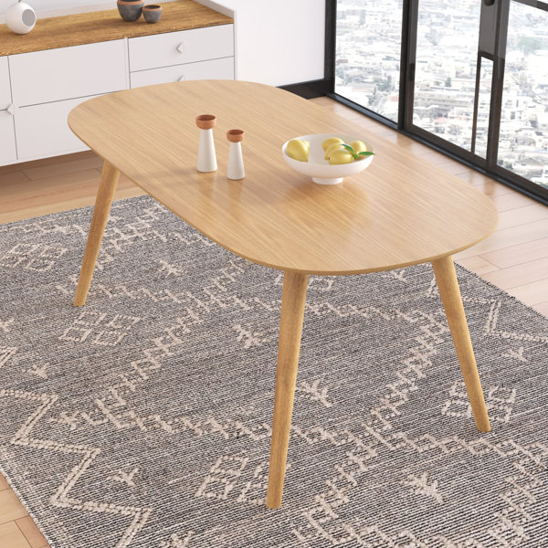 AllModern Bray Oval Solid Wood Base Dining Table & Reviews | Wayfair